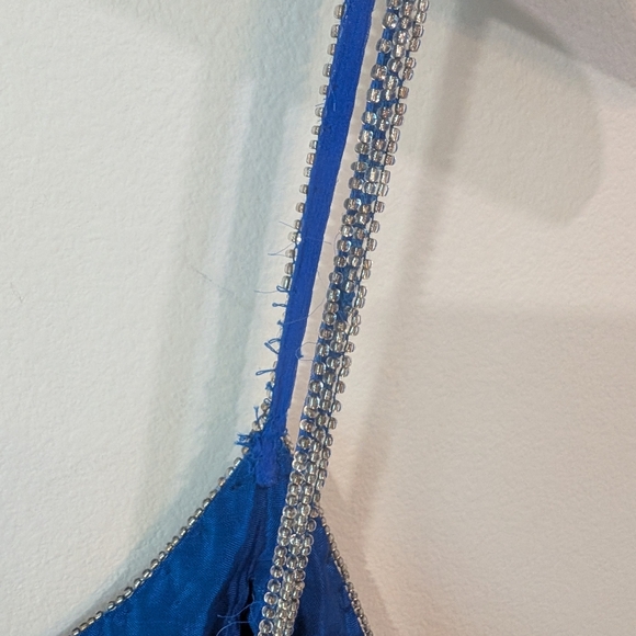 Roberta Bridal Blue Spaghetti Strap Cocktail Dress - Picture 5 of 9